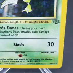 1st Edition Scyther Jungle 10/64 Pokemon TCG Card Holo Rare WOTC Vintage 1999 - Image 4