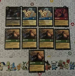 Disney Lorcana Fabled Lot Of 9 Legendary Cards All Pack Fresh & Into Protection - Image 1