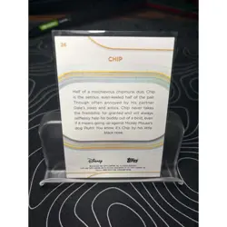 Topps Chrome Disney Chip Blue Refractor /150 #26 Chip n' Dale - Image 3