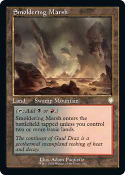 SMOLDERING MARSH mtg NM-M The Brothers War Commander Rare Retro Frame - Image 1