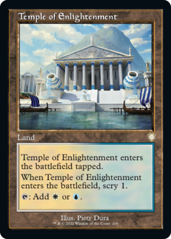 TEMPLE OF ENLIGHTENMENT mtg NM-M The Brothers War Commander Rare Retro Frame - Image 1