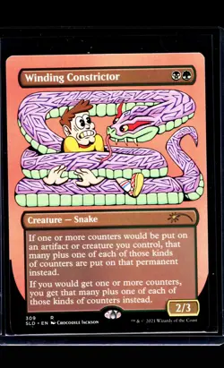 2021 MTG Magic the Gathering SLD Secret Lair Drop #309 Winding Constrictor - Image 1