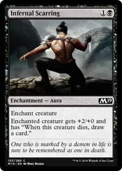 INFERNAL SCARRING ~mtg NM-M M19 Magic 2019 Com x4 - Image 1