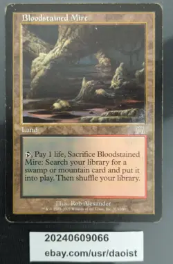MTG Bloodstained Mire Onslaught Rare Fetchland Magic The Gathering HP - Image 1