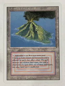 Volcanic Island Revised LP Light Play MTG Magic The Gathering - Image 1
