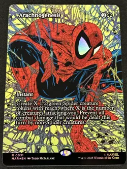 Arachnogenesis (Borderless) Marvel Universe Eternal-Legal Foil #0031 NM MTG - Image 1
