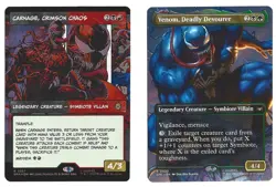 Spider-Man MTG Carnage Crimson Chaos Foil, Venom Deadly Devourer Reg Lot - Image 1