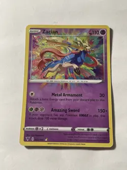 Zacian 082/185 Pokemon TCG Amazing Rare SWSH04: Vivid Voltage Near Mint - Image 1