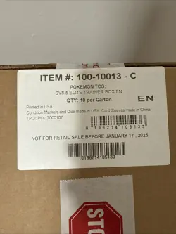 Pokemon Prismatic Evolutions ETB Case - 10 Elite Trainer Boxes Factory Sealed - Image 1