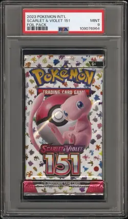 POKEMON 151 SCARLET & VIOLET FOIL PACK PSA 9 MINT NEW SEALED POKEMON INTERNATION - Image 1