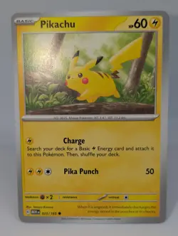 2023 Pokemon Scarlet & Violet 151 Pikachu #25/165 Common - Image 2