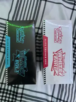 Pokemon Scarlet Violet Black Bolt and White Flare ETB New and Sealed - Image 3