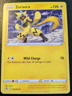 Zeraora 102/264 Rare Sword & Shield: Fusion Strike Pokemon TCG - Image 1