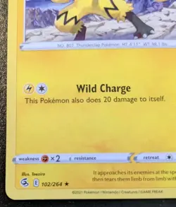 Zeraora 102/264 Rare Sword & Shield: Fusion Strike Pokemon TCG - Image 4