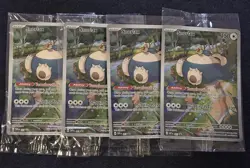 4X Pokemon TCG S&V 151 Snorlax Black Star Promo - NM - Sealed 2023 from ETB - Image 1