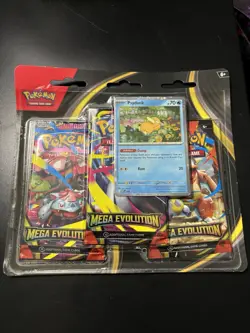 POKEMON MEGA EVOLUTIONS 3 PACK BLISTER BRAND NEW FACTORY SEALED TCG RARE PSYDUCK - Image 3