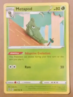 Pokemon TCG Metapod Rebel Clash 002/192 Regular Uncommon Pokemon - Image 1