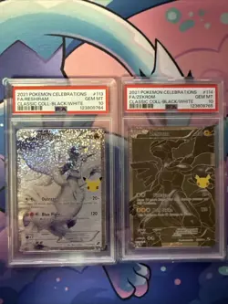 Pokemon Sequential PSA 10s Reshiram And Zekrom 25th Anniversary Celebrations - Image 1
