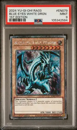 2024 YU-GI-OH! RA03-QUARTER CENTURY BONANZA 1ST ED BLUE-EYES WHITE DRAGON PSA 9 - Image 1