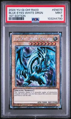 2024 YU-GI-OH! RA03-QUARTER CENTURY BONANZA 1ST ED BLUE-EYES WHITE DRAGON PSA 9 - Image 1