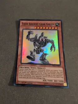 Yugioh Toon Ancient Gear Golem DRL2-EN022 Super Rare 1st Ed NM - Image 1