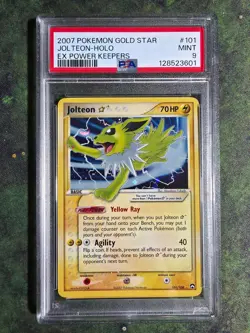 ✨PSA 9 Gold Star Jolteon EX Power Keepers 101 Holo Pokemon Card TCG ✨ 2007 - Image 1