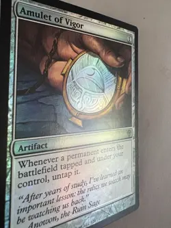 magic the gathering Amulet of Vigor The List Reprints Foil Lightly Played MTG - Image 4