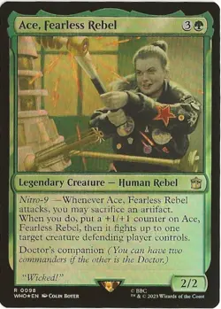 Ace Fearless Rebel 98 Rare MTG Universes Beyond: Doctor Who NM/M BBC - Image 1