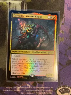 Magic the Gathering MTG - Carnage Crimson Chaos FOIL PRM Spiderman Promo NM - Image 1