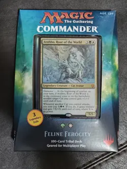 MTG 2017 Feline Ferocity Commander Deck Factory Sealed Contact for best price - Image 1