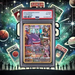 2022 POKEMON SWORD & SHIELD LOST ORIGIN #TG06 FULL ART/GENGAR PSA 8 - Image 2