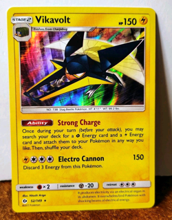 POKEMON VIKAVOLT 52/149 HOLO RARE SUN AND MOON BASE NEAR MINT - Image 1