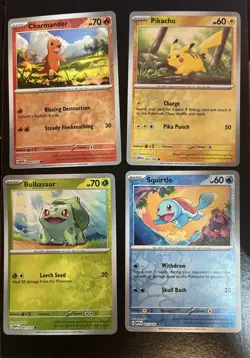 Costco Exclusive Charmander Squirtle Bulbasaur Pikachu Pokemon 151 Cosmo Promo - Image 1