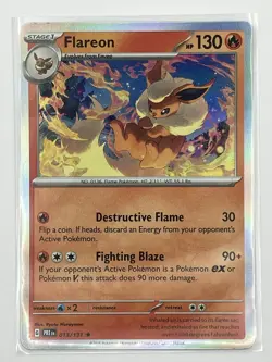 Flareon 🔥 013/131 Rare Holo LP Pokemon Sv: Prismatic Evolutions - Image 3