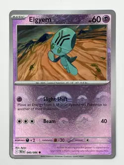Elgyem 🔮 040/086 PokeBall Common Holo NM Pokemon Sv: Black Bolt - Image 1