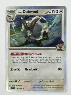 Hop's Dubwool 🐏 136/159 Rare Holo NM Pokemon Sv09: Journey Together - Image 1