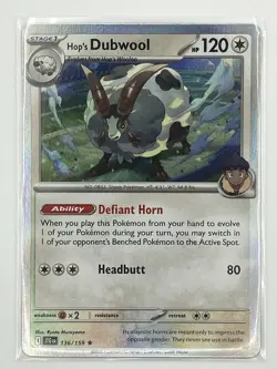 Hop's Dubwool 🐏 136/159 Rare Holo NM Pokemon Sv09: Journey Together - Image 3
