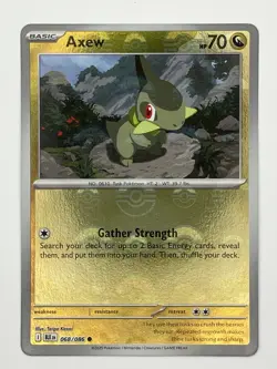 Axew 🐲 068/086 PokeBall Common Holo NM Pokemon Sv: Black Bolt - Image 1