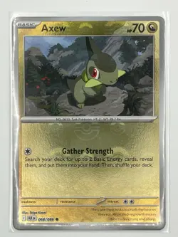 Axew 🐲 068/086 PokeBall Common Holo NM Pokemon Sv: Black Bolt - Image 3