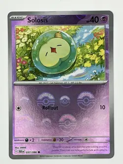 Solosis 🔮 037/086 PokeBall Common Holo NM Pokemon Sv: Black Bolt - Image 1