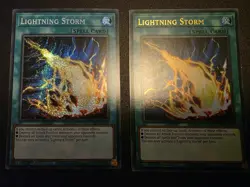 2× 1st Edition Yugioh LIGHTNING STORM MP22-EN253 + MAMA-EN089 Secret/Ultra NM - Image 1