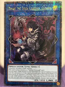 YUGIOH DHARC THE DARK CHARMER, GLOOMY QUARTER CENTURY SECRET RARE RA03-EN048 - Image 1