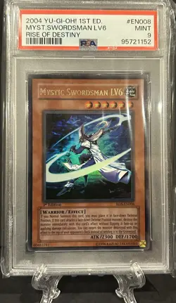 Yugioh! Mystic Swordsman LV6 RDS-EN008 Ultra Rare 1st Edition PSA MINT 9 - Image 1