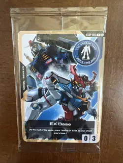 Sealed ENGLISH Gundam Card Game EX Base Gundam Base World Tour Promo - Image 1