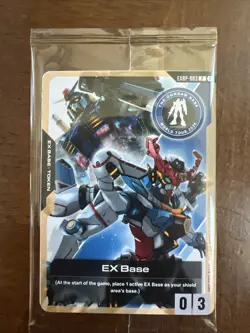 Sealed ENGLISH Gundam Card Game EX Base Gundam Base World Tour Promo - Image 2