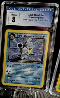 CGC 8 Dark Blastoise Team Rocket 1st Edition 20/82 Pokemon Card - Image 2