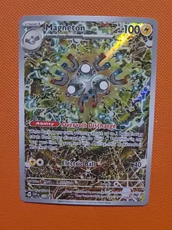 Pokemon TCG Magneton 159 Scarlet & Violet Promo Cards Holo Black Star - Image 1