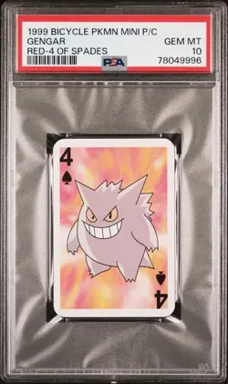 1999 Pokemon GENGAR Mini Playing Card Poker Bicycle PSA 10 Gem Mint - Image 5