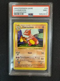 Pokemon TCG Charmeleon Base Set, Shadowless Card 24/102 PSA 9 - Image 1