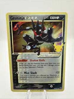 Greninja Gold Star SWSH144 Black Star Promo Holo Celebrations Pokemon Card NM - Image 1
